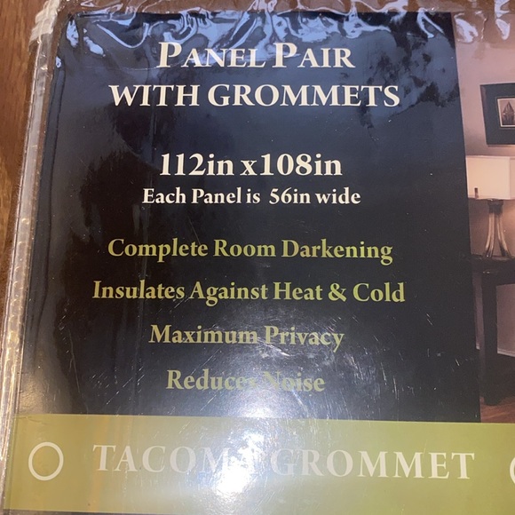 Tacoma NWT with Grommets Panel Pair Chocolate Curtains - Picture 6 of 7